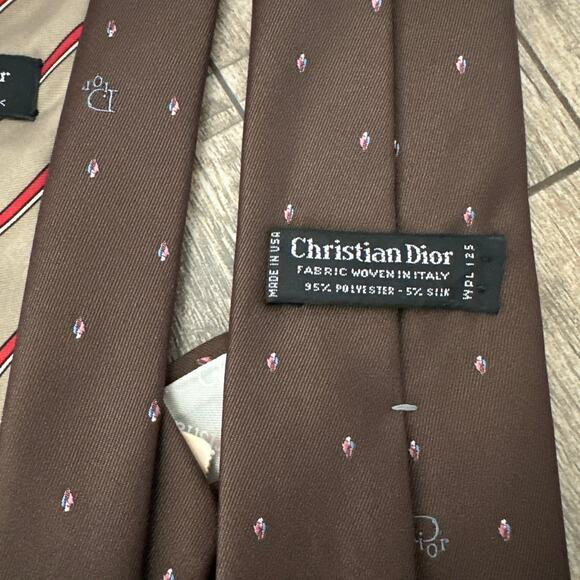 Designer Tie Lot of 4 Givenchy, Christian Dior, Yves Saint Laurent & More - Picture 9 of 10